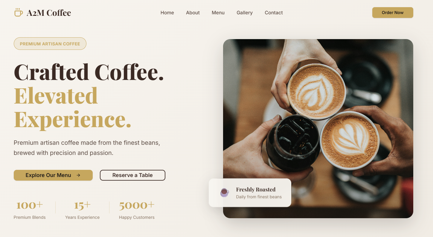 A2M Coffee Website Platform