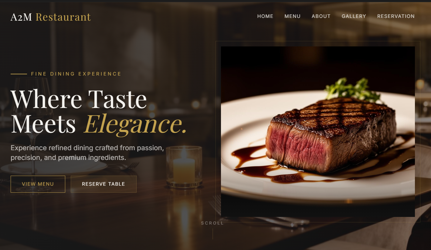 A2M Restaurant Website Platform